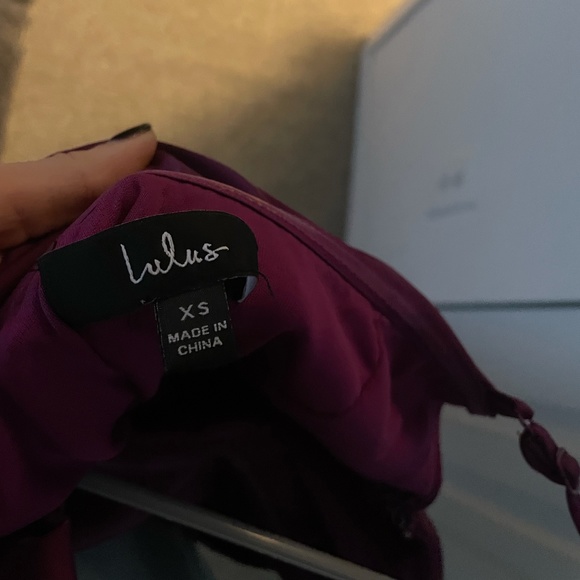 Lulus - Showing Off a Little Magenta Asymmetrical Tulip Midi Dress Lulus - XS - Picture 6 of 6